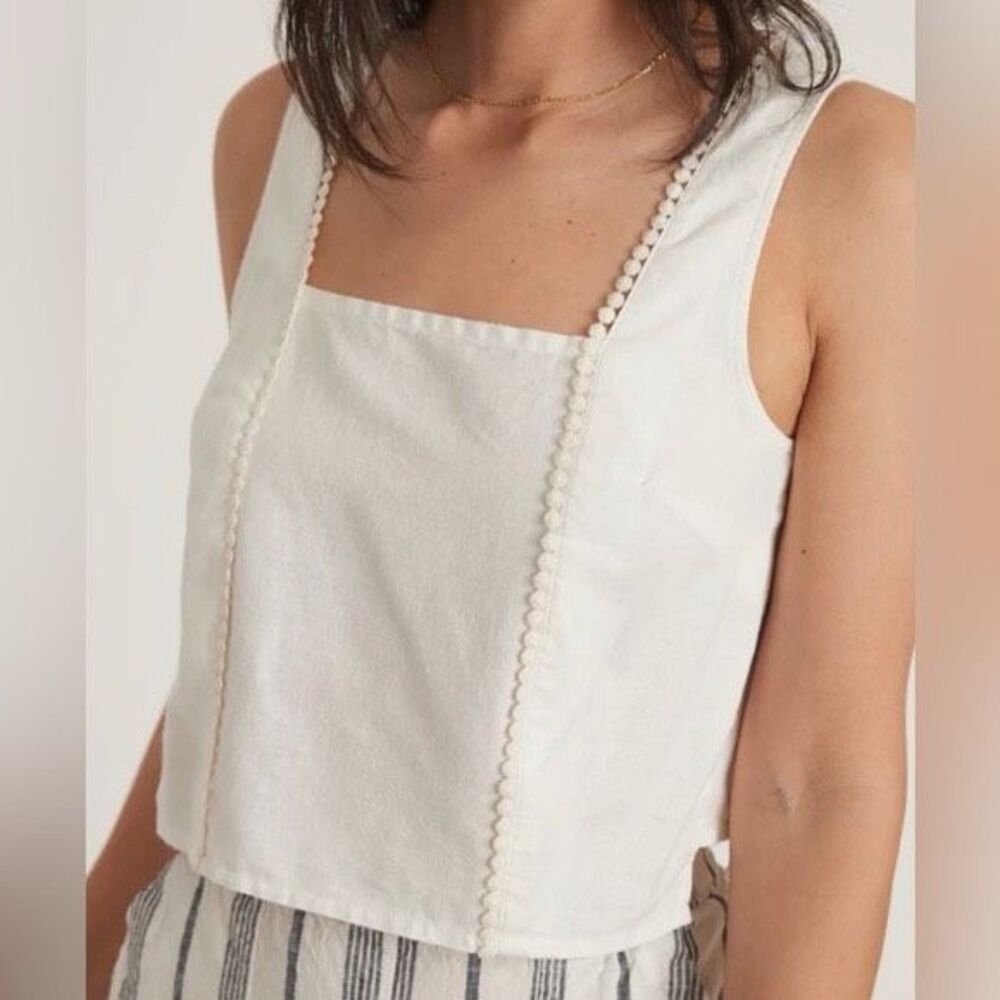 $88 Marine Layer Stella Tank White size XL m6